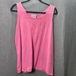 Vintage Fresh Produce Women's Size L‎ Pink 100% Cotton Tank Top